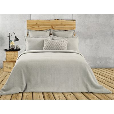 Rustic Jersey Grey Quilted Duvet Cover, Rustic Duvet Covers