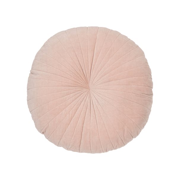 Velvet Soft Pink Round Cushion, Round Velvet Pillow Pink