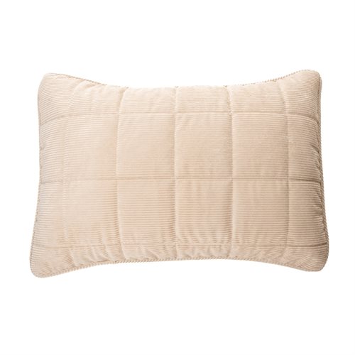 Corduroy natural decorative pillow sham